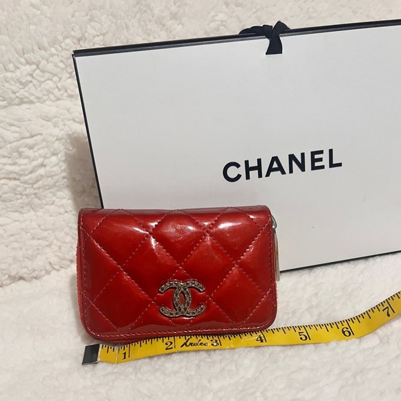 Chanel Brilliant CC Patent leather Zippy Card Holder - Picture 11 of 12